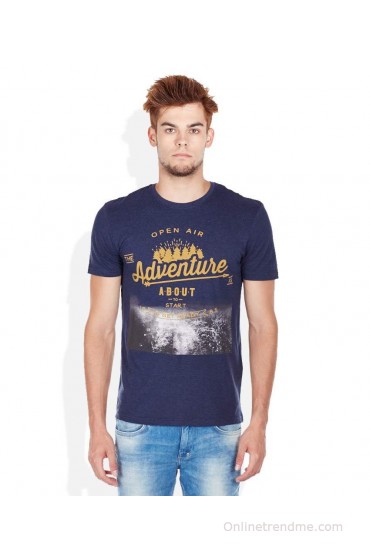 Celio Navy Round Neck T Shirt